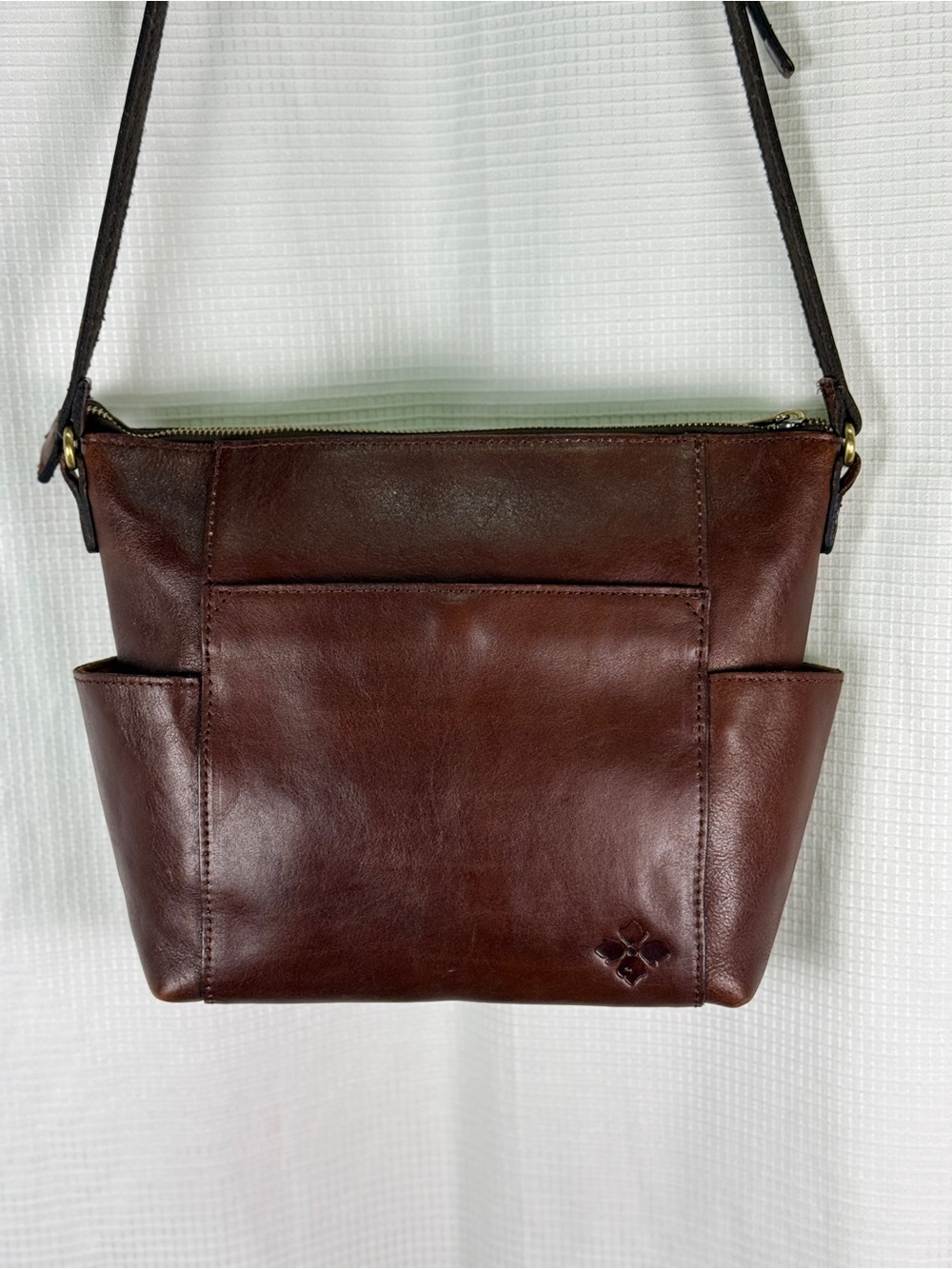 Patricia Nash Aveley Chestnut Tooled Leather Floral Crossbody Bag EUC - Picture 5 of 15